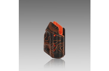 Image of 945 Industries KYDEX HOLSTER WITH VELCROR HOOK ATTACHMENT PANEL NO LIGHT/LASER TOPO AURORA ORANGE, HOLSTER-KYDEX-VELCRO-NOLIGHT-TOPOAURORAORANGE