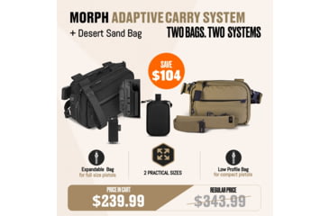 Image of 945 Industries Morph Adaptive Carry System + Desert Sand Bag, BNL-MORPH-BL-MAGH-QAPL-SND-SH-PDN-SND-POUCH-BLK