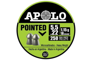 Image of Hatsan Apolo Pointed Air Rifle Pellets 22 Cal 18 gr 250/ct D671BBB9, EKE19601
