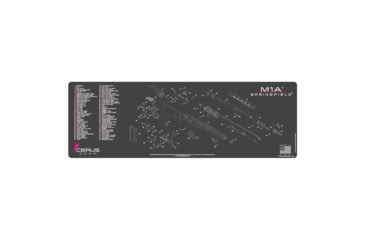 Image of Cerus Gear SPRINGFIELD M1A SCHEMATIC RIFLE PROMAT - CHARCOAL GRAY/CERUS BLUE DE99141A, CERRMM1ASCHPNK