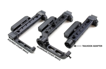 Image of A3 Industries Adjustable Length Modular Folding Brace, Aluminum Steady, Offset Extension, Black, 6-1/8in-9-1/2in, ALMB-OFF-ASB