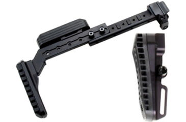 Image of A3 Industries Adjustable Length Modular Folding Stock, Offset Extension, Magpul 2 Butt-Plate, Black, 6-1/8in-9-1/2in, ALMS-OFF-MP2