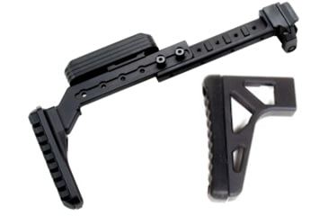 Image of A3 Industries Adjustable Length Modular Folding Stock, Offset Extension, Xtendo Narrow Butt-Plate, Black, 6-1/8in-9-1/2in, ALMS-OFF-BP5