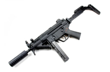 Image of A3 Industries Adjustable Length Modular Folding Stock, Offset Extension, Magpul 2 Butt-Plate, Black, 6-1/8in-9-1/2in, ALMS-OFF-MP2