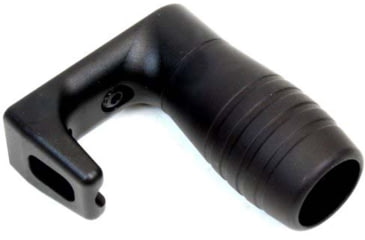 Image of A3 Industries Compact Shorty Vertical Grip w/ Integrated Handstop, 90 Degree, 2.00in Grooved Aluminum Grip, Aluminum Base, Black, VFG-120