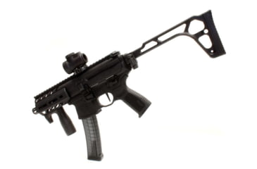 Image of A3 Industries Compact Shorty Vertical Grip w/ Integrated Handstop, 90 Degree, 2.75in HK Grooved Aluminum Grip, Aluminum Base, Black, VFG-116