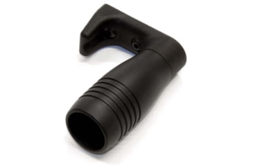 Image of A3 Industries Compact Shorty Vertical Grip w/ Integrated Handstop, 90 Degree, 2.75in HK Grooved Aluminum Grip, Aluminum Base, Black, VFG-116