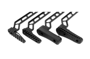 Image of A3 Industries Modular Folding Stock, Sig Hinge Mount, 6.25In Offset Extension Arm, Minimalist Aluminum Butt-Plate, Black, MS-H3-6.25-OFF-BP1