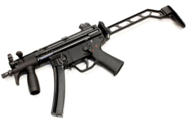 Image of A3 Industries Modular Vertical Foregrip For HK MP5-K, 100 Degree, w/ Hand-Stop And 2.75In HK Grooved Aluminum Grip, Black, VFG-161