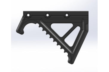 Image of A3 Industries Picatinny 45 Degree Angled Foregrips, MJF Nylon, Black, 4in, AFG-105