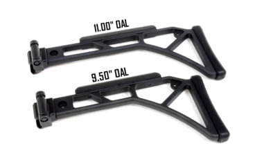 Image of A3 Industries Skelestock Skeleton Stock, 6061 T6 Aluminum, A3T Picatinny Hinge, 9.5in, Black, SK-H2-9.50