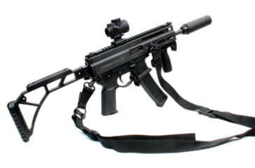 Image of A3 Industries Skelestock Skeleton Stock, 6061 T6 Aluminum, A3T Picatinny Hinge, 9.5in, Black, SK-H2-9.50