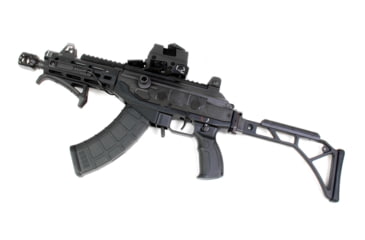 Image of A3 Industries Skelestock Skeleton Stock, 6061 T6 Aluminum, A3T Picatinny Hinge, 9.5in, Black, SK-H2-9.50