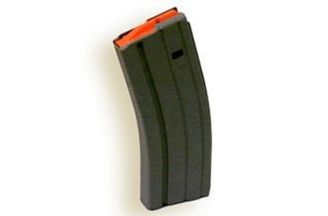 Image of Ammunition Storage Components AR-15/M-16 30 Round Rifle Magazine, .223 Remington, Orange Follower, Black Stainless Steel, 30-223-SS-BM-O-ASC