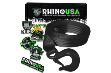 Image of Rhino USA 2 x 20 Boat Winch Strap w/ Hook 4EA812B3, RNO-WNCH-STRP