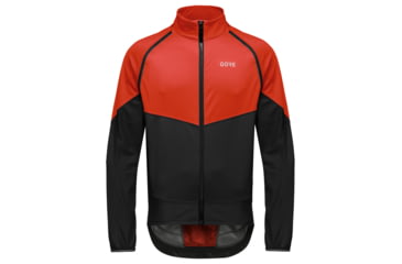 Image of GOREWEAR Phantom Cycling Jacket Mens in Fireball/Black XL Slim fit Windproof 5C7574FF, 100645-AY99-XXL