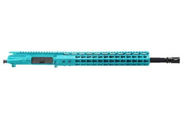 Image of Aagil Arms Complete AR-15 5.56 NATO Upper Assembly 16in Barrel Length Carbine 1-7 Twist w/ 15in Clamp on Key Mod, Cerakote, Robin Egg Blue, Medium, AA-C16556C7R15RL