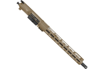 Image of ABC RIFLE COMPANY AR-15 .223 5.56 Complete Build 16in Barrel 15in Lightweight Hybrid M-LOK Handguard Upper Receiver, 1-10 Twist, 1/2x28, A2 Style Muzzle Brake, Nitride, FDE, UA15-TCML15-FDE