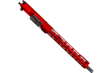 Image of ABC RIFLE COMPANY AR-15 .223 5.56 Complete Build 16in Barrel 15in Lightweight Hybrid M-LOK Handguard Upper Receiver, 1-10 Twist, 1/2x28, A2 Style Muzzle Brake, Nitride, Red, UA15-TCML15-RD