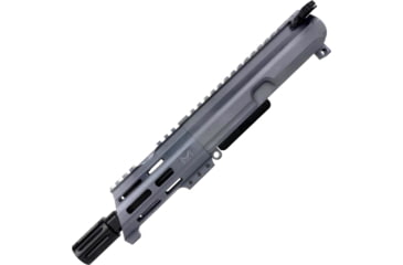 Image of ABC RIFLE COMPANY AR-15 .300 AAC Blackout Micro Pistol 5in Barrel Custom 5in Top Cut Custom M-LOK Handguard Complete Upper Receiver w/BCG And Charging Handle, Tungsten, UA300B-BR5-TCML5-TNG