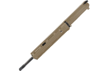 Image of ABC RIFLE COMPANY AR-15 5.56x45mm NATO 16in Barrel 12in Quad Rail Upper Receiver, 1-8 Twist, 1/2x28, A2 Style Muzzle Brake, Nitride, Cerakote Flat Dark Earth, UPPER15-QR12-CFDE