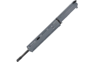 Image of ABC RIFLE COMPANY AR-15 5.56x45mm NATO 16in Barrel 12in Quad Rail Upper Receiver, 1-8 Twist, 1/2x28, A2 Style Muzzle Brake, Nitride, Cerakote Sniper Grey, UPPER15-QR12-CSG