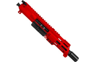 Image of ABC RIFLE COMPANY AR-15 7.62x39mm 5in Barrel Custom 5in Top Cut Custom M-LOK Handguard Complete Micro Pistol Upper Receiver w/BCG And Charging Handle, Red, UA762B-BR5-TCML5-RD