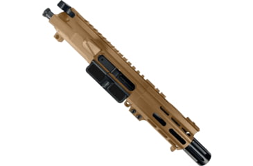 Image of ABC RIFLE COMPANY AR .40 S&amp;W Billet Pistol 4in Barrel Custom M-LOK Handguard Complete Upper Receiver w/BCG And Charging Handle, Bronze, UA40B-MLHSTP4-BB