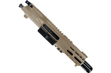 Image of ABC RIFLE COMPANY AR .40 S&amp;W Billet Pistol 4in Barrel Custom M-LOK Handguard Complete Upper Receiver w/BCG And Charging Handle, Flat Dark Earth, UA40B-MLHSTP4-FDE