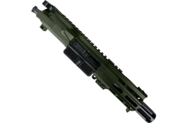 Image of ABC RIFLE COMPANY AR .40 S&amp;W Billet Pistol 4in Barrel Custom M-LOK Handguard Complete Upper Receiver w/BCG And Charging Handle, Olive Drab Green, UA40B-MLHSTP4-ODG