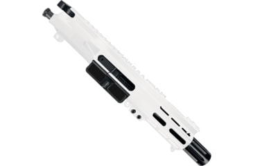 Image of ABC RIFLE COMPANY AR .40 S&amp;W Billet Pistol 4in Barrel Custom M-LOK Handguard Complete Upper Receiver w/BCG And Charging Handle, White, UA40B-MLHSTP4-STW