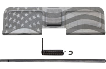 Image of ABC RIFLE COMPANY AR15 USA Flag Engraved Ejection Port Cover Assembly, Black, EPC15-F