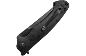 Image of ABKT Tac Night Stalker Linerlock, 4.5in Closed, 3.5in Black Stonewash D2 Tool Steel Blade, Black G10 Handle, AB007B