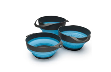 Image of Adventure Medical Kits 3-Piece Flat Pack Bowls &amp; Strainer Set 2A0F09BA, 0140-1006