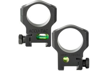 Image of ACCU-TAC 34 Mm Scope Rings, Flat Black, Small HSR-340