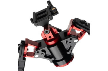 Image of ACCU-TAC Hyba-500 Hydro Bipod, Arca Spec Qr, Cants, Remote Vert Adjust, Black/Red, Large, HYBA-0500