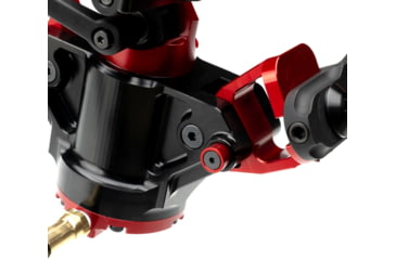 Image of ACCU-TAC Hyba-500 Hydro Bipod, Arca Spec Qr, Cants, Remote Vert Adjust, Black/Red, Large, HYBA-0500