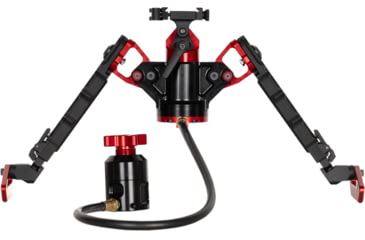 Image of ACCU-TAC Hyba-500 Hydro Bipod, Arca Spec Qr, Cants, Remote Vert Adjust, Black/Red, Large, HYBA-0500