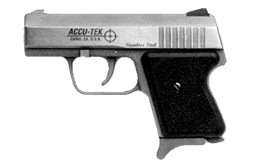 Image of Accu-Tek XL-9SS Pistol, 9mm Luger, 3in barrel, stainless steel frame, black plastic grip, blowback operated semi-auto, 3-dot , 5 round magazine, ATK-XL-9SS-9MM-3-1-FRRMPG