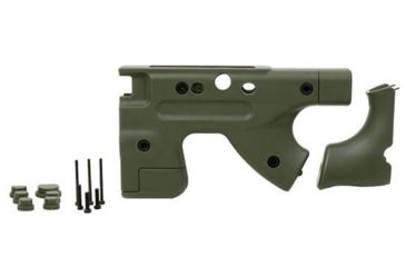 Image of Accuracy International THUMBHOLE GRIP UPGRADE KIT, FIXED, thumbhole backstrap, and rear end mouldings plus screws to fit NEW style stocksides only, Green, 26722GR