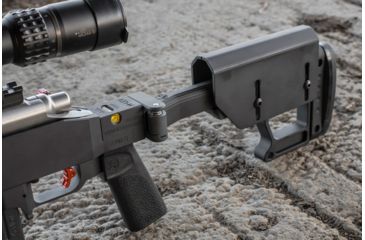 Image of Accuracy Solutions F.A.S.T. Chassis Big Bore Stiller TAC 408 Single Shot 1.6 dia. Barrel, Folding Stock, Right Hand Bolt, Graphite Black, AS-20553