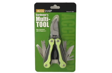 Image of AccuSharp 084C Gardeners Multi-Tool Black/Green Folding Plain
