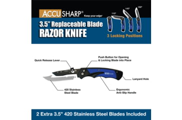 Image of AccuSharp 3.5in Replacement Blades for the Replaceable Blade Razor Knife