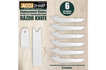 Image of AccuSharp 3.5in Replacement Blades Only for the Replaceable Blade Razor Knife