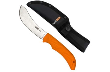 Image of AccuSharp Butcher Knife, 4in, 420 Stainless Steel Blade, Orange Thermoplastic Rubber Handle, 732c
