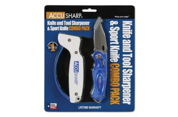 Image of Accusharp Sharpener and Sport Folding Knife Combo, Blue 4004693