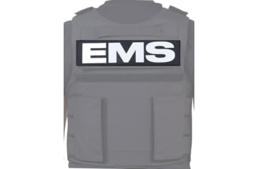 Image of Ace Link Armor EMS Patch, White On Black, B-TG-ID-EMS-WH-BLK