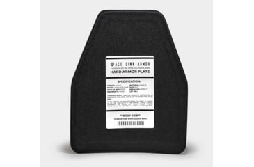 Image of Ace Link Armor Level 3 Armor Plate Swimmers Cut, Black, 10x12in, B-AP-3-SHTR-1012-PE