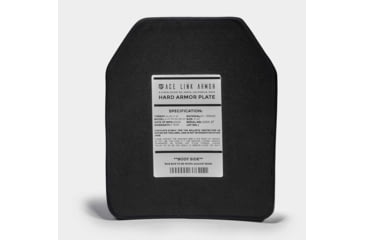 Image of Ace Link Armor Level 4 SA Multi-Curve Armor Plate, Black, 10x12in, B-AP-4-1012-SIC-MC-SA