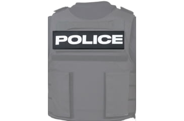 Image of Ace Link Armor Police Patch, White On Black, B-TG-ID-POL-WH-BLK